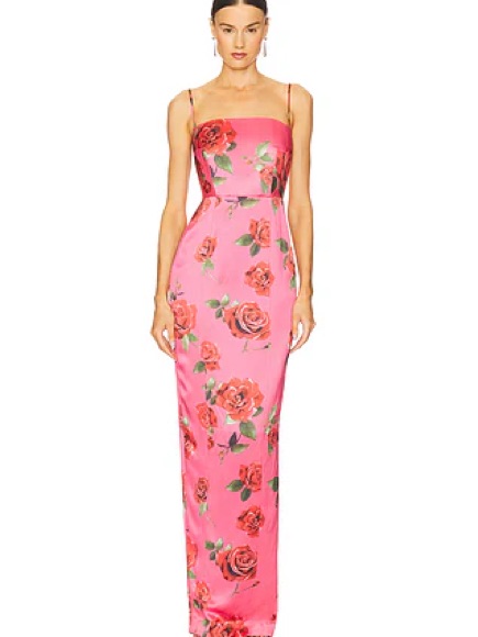 Sau Lee - Sofia Printed Dress - Pink Multi Floral Strap Dress